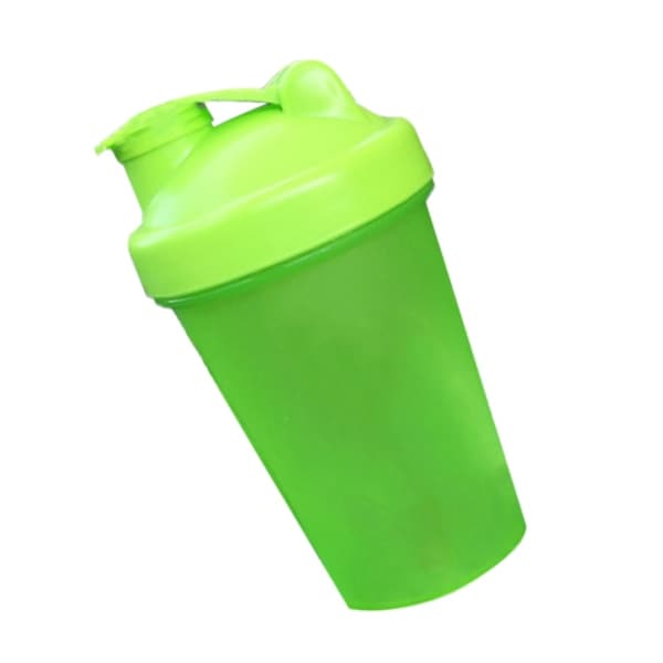 Proteiinisekoitin PP-pullo ruostumattomalla teräspallolla sekoitukseen 500ml Vihreä