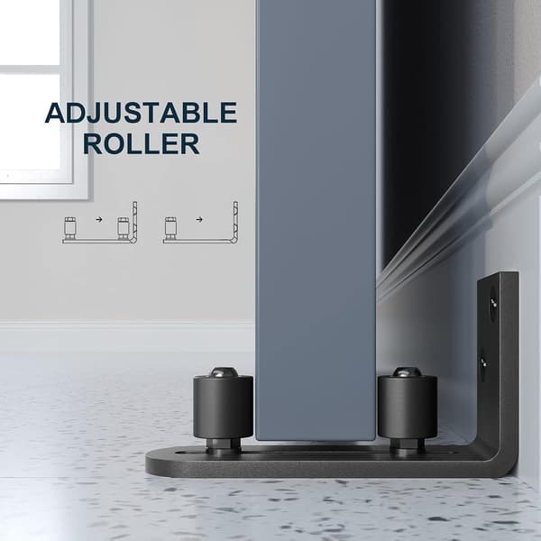 Sliding Door Floor Guide - Adjustable Floor Guide - Smooth and Quiet Control - Floor Guide Roller - Door Guide - Guide - Sliding Rails - Black{F3}