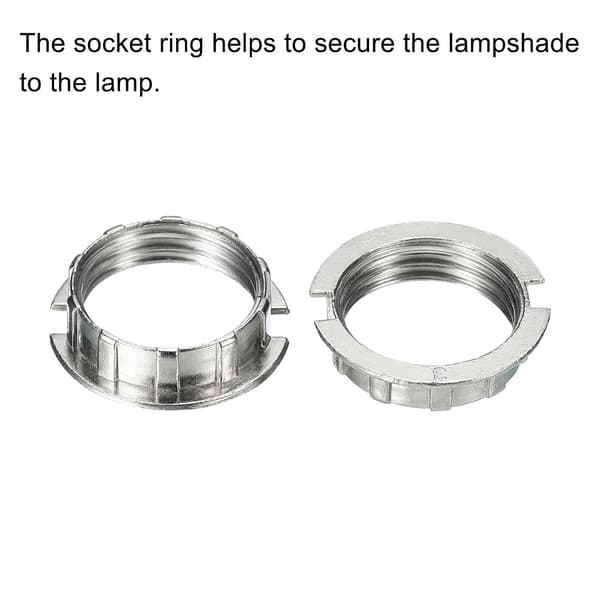 G9 Lyspæresokkelringer Lampe M20 Skjermholder Adapterring 4 stk Black 5 Yards