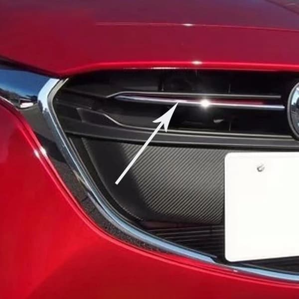 Frontgrill-skyddslist för bil, 2 st, Demio 2015-2017 DJ DL Mazda2 Sedan Hatchback, silver