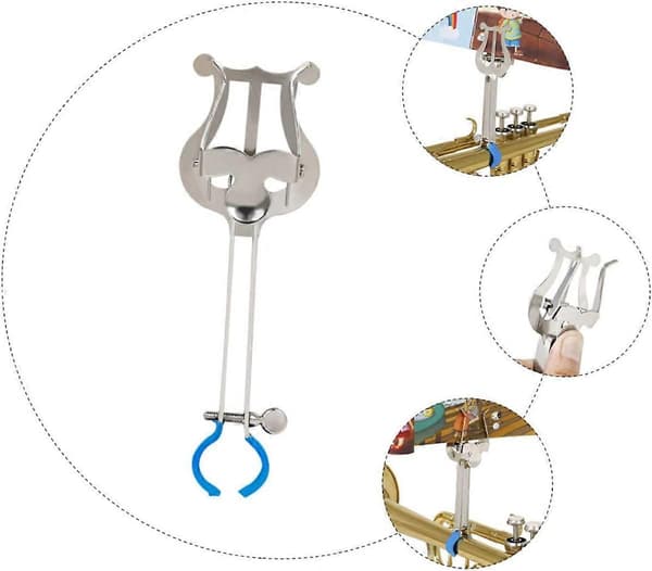 Letvægts Noderholder til Trompet, Clip-On Flip Folder til Nem Transport, Justerbar Nodeklemme, Holdbart Design (FMY)