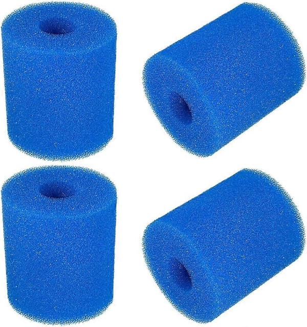 4 stk. Poolfilter Svamp Medium Spabad Filterpatron Svamp Skumfilterpatron til Type A, Erstatningsskum