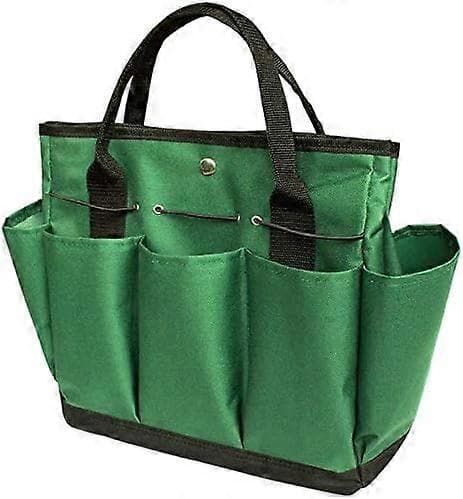 Large Garden Tote Bag with Multiple Pockets for Gardening Tools, Garden Tool Bag (Green)