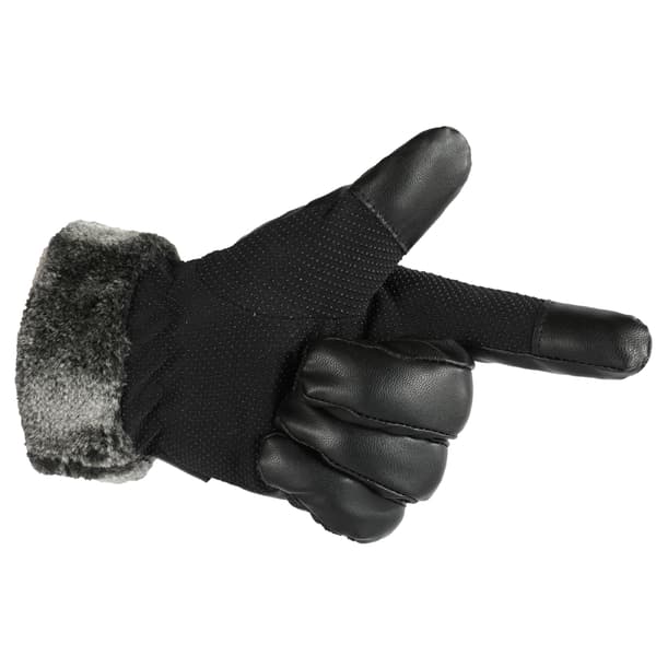 Touchscreen vintervarme alle fingervanter sort mand