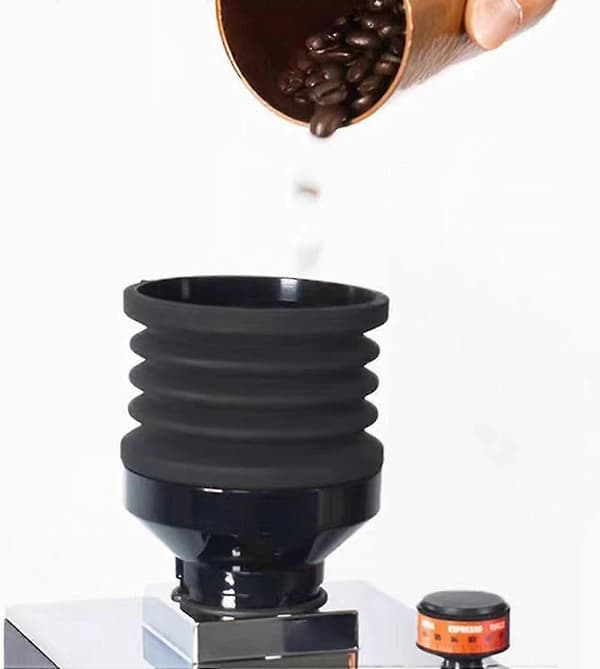 Single Dose Hopper with Espresso Accessory Bellows ABS Silicone Coffee Blowing Bean Container Coffee Grinder Accessory (FMY)