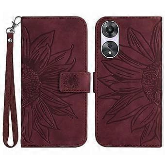 Wallet Case for Oppo A58 4G Sunflower Pattern Stand Leather Case with Hand Strap Style F Style F