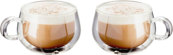 Dubbelväggiga glaskoppar för cappuccino, 2-pack, 300 ml - Starka, värmebeständiga och diskmaskinssäkra