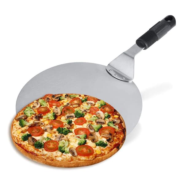 1 stk pizzaspade i rustfrit stål, rund spade, overførselsbakke, køkkenrestaurant, bageværktøj, varm