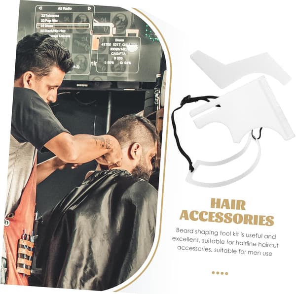 Beard Hairline Guide Shaping Tool Kit Neckline Trimming Template Moustache Shaping Tool