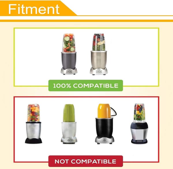 18oz Cup Replacement Compatible with Nutribullet 600W 900W Blender Parts 2 Pcs