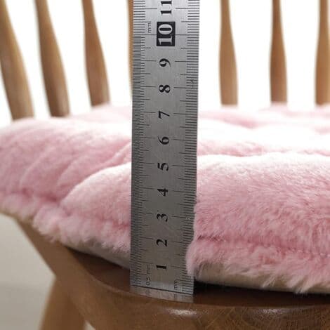 (Rosa) To bløde og behagelige lyserøde fløjlspuder, skridsikre, velegnede til hjem, kontor, sofa, trægulv, 45 cm