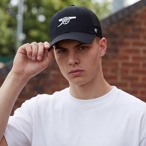 Trucker Snapback Lippis - BRANSON Arsenal London Nero Nero