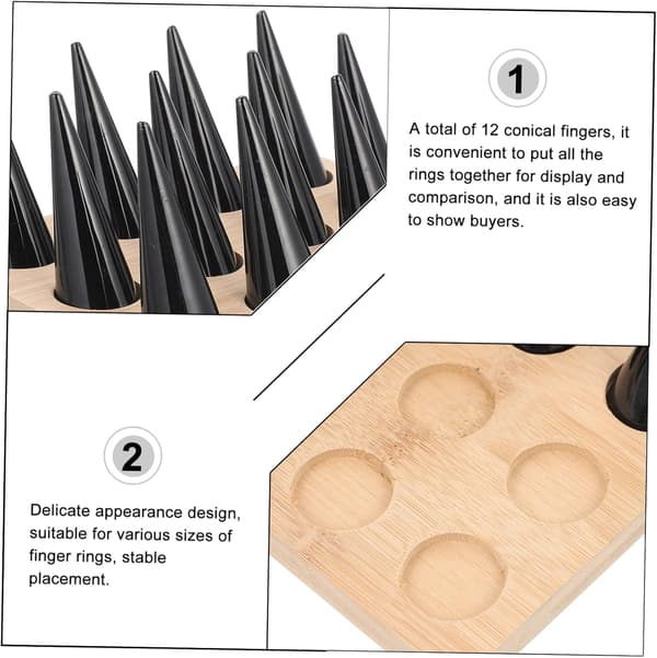 1 sett ringdisplaystativ smykker displaystativ ringer organizer rack 12