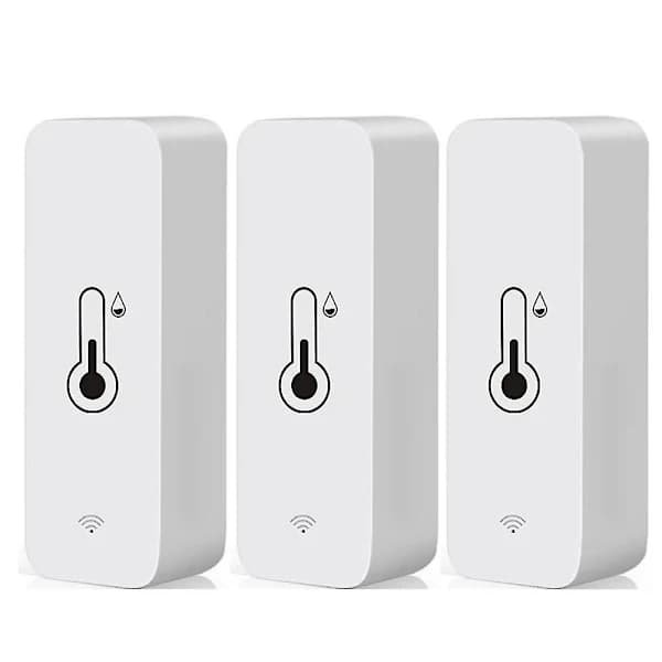 3x Tuya Wifi Temperatur- og Fuktighetssensor Innendørs Termometer Hygrometer SND