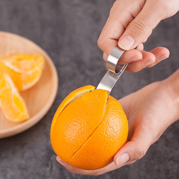 Effektiv appelsinskreller i rustfritt stål (2-pakning)