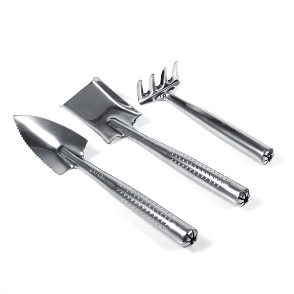 3x Mini Spade Rake Hageverktøy i Rustfritt Stål for Barns Hagelek