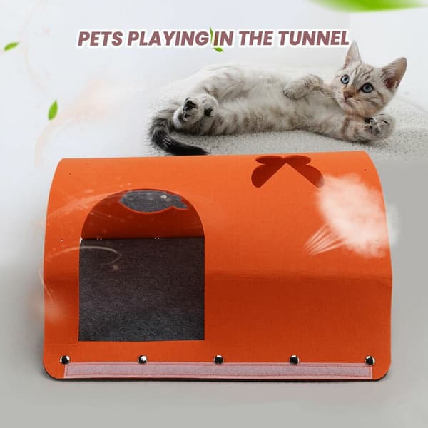 DIY Kombinationskattunnel Kattleksak Multifunktionell Husdjurstunnel Hopfällbar Husdjurslåda