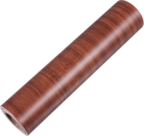 PVC Vinyl Wood Grain Wall Decal Self-Adhesive Peel and Stick Wallpaper Large Walnut Pattern