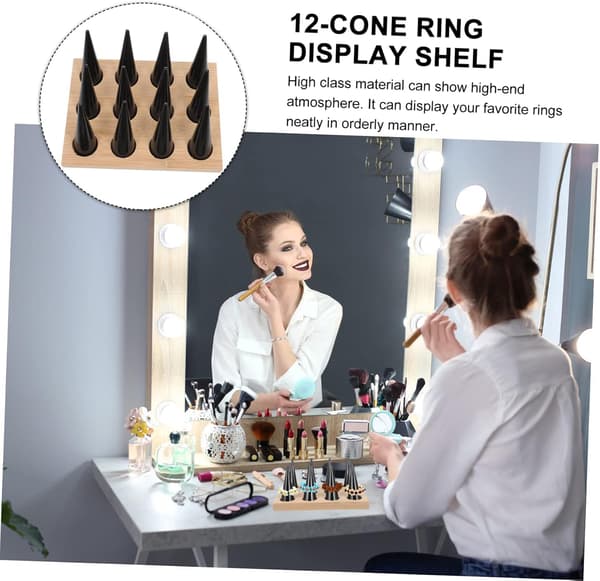 1 sett ringdisplaystativ smykker displaystativ ringer organizer rack 12