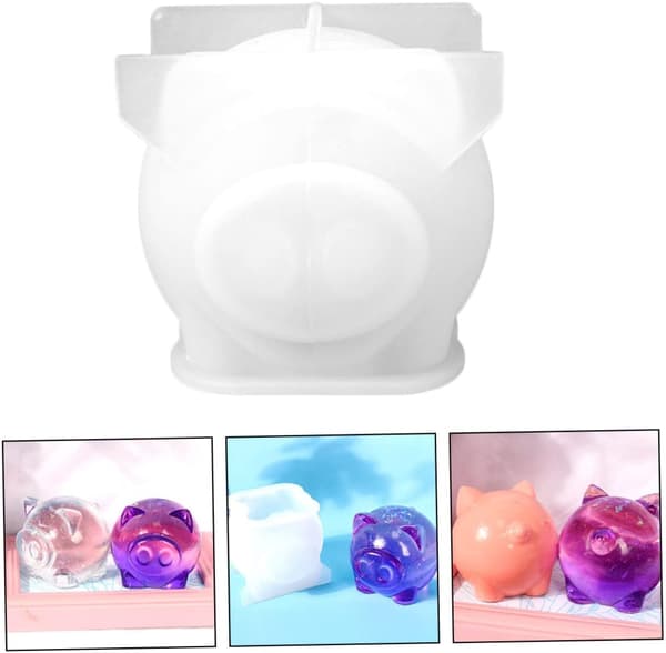 DIY Silikon Grisformet Pynteform Håndlaget Harpiks Støpeform