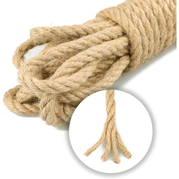 #Juterep 10 mm tykt hamptau for dekorasjon, DIY, hage, ca#