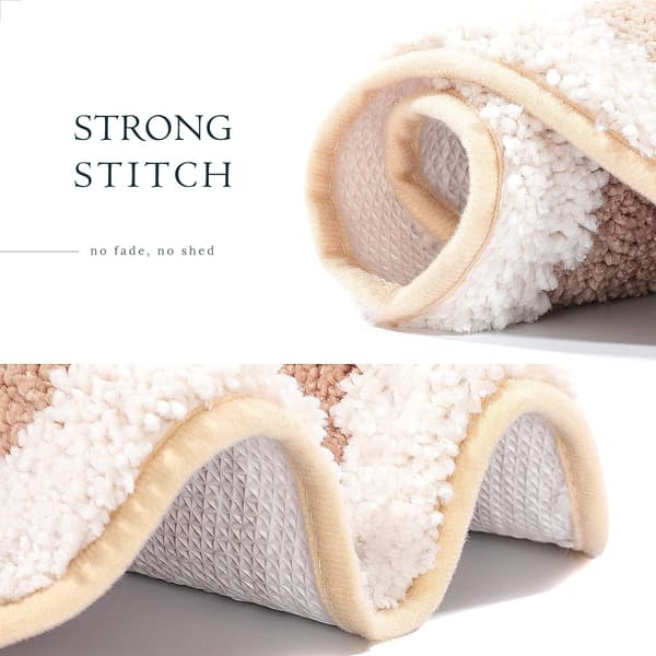 Blød mikrofiber skridsikker bademåtte til badeværelse - 19,5 \" x 24,5 \" - Maskinvaskbar - Gul