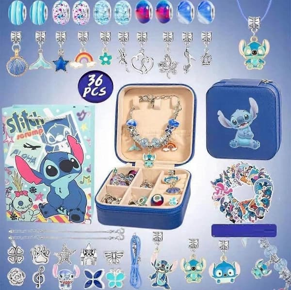Perlesæt til at lave armbånd Charms Perle Lilo Stich{HW}