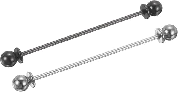 Kragstift för män Mässingskula Skjortstång Silver/Svart Red