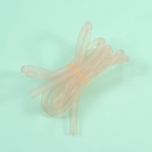 8 stk 8 mm nylonnett rørflette snor for DIY hårsløyfetilbehør, hul elastisk garnnettsnor
