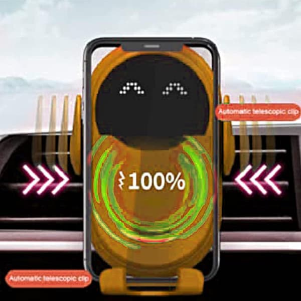 Smart Bil Trådløs Lader Telefonholder Auto-sensing Mobiltelefon Billader Holder Qi 10W Hurtiglading