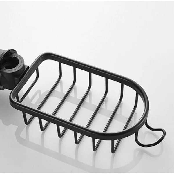 2-pack shower caddy without drilling, adjustable stainless steel shower shelf for bathroom and kitchen, black