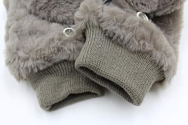 Women's Winter Downy Gloves Mittens Windproof Fleece Plush Gloves with Warm Mittens