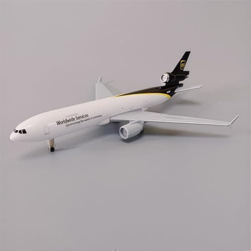 MD-11 UPS fraktflygplansmodell 20 cm legerat flygplan för samling och display skrivbordsdekoration flygentusiastprydnad