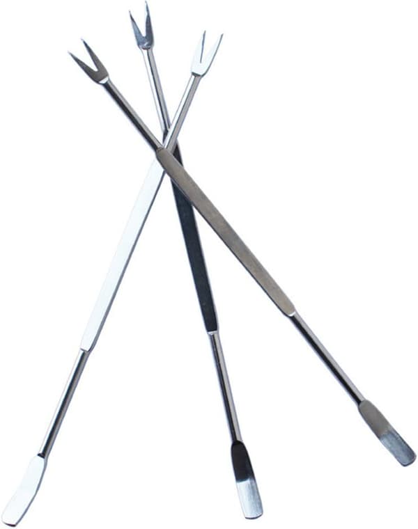 Kitchen Picnic Seafood Tool Set - Lobster Fork Set - Crab Claw Needle - Walnut Needle - Nut Needle - Suitable for Seafood - Nuts (15 Pieces - Silver)