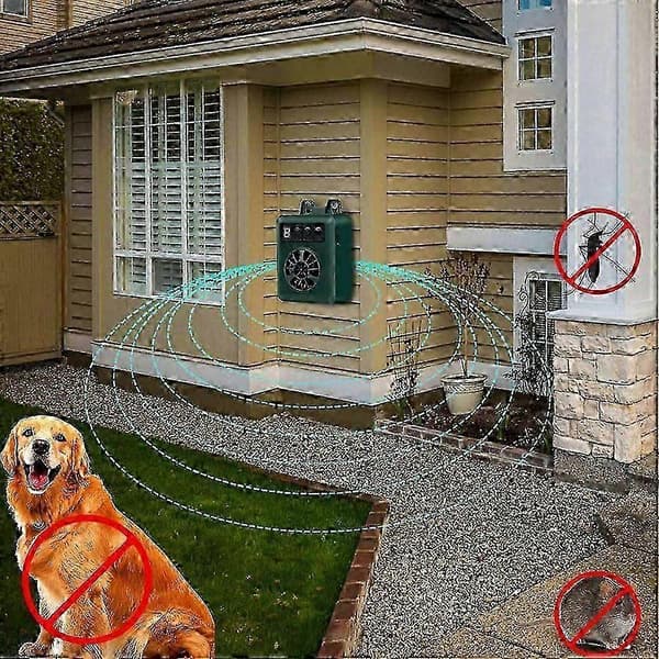 Ultrasonic Anti-Barking Device Ultrasonic Stop Barking Device with 4 Adjustable Sensitivity Levels USB Rechargeable Dog Bark Control YMJJ