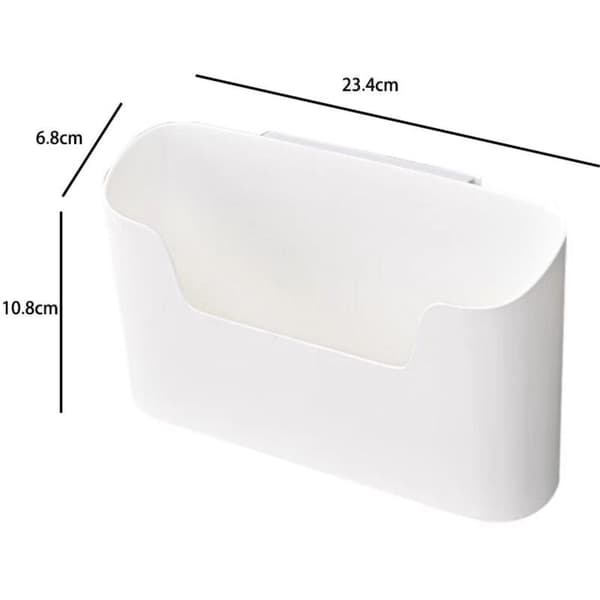 Self-adhesive wall-mounted storage box - Set of 2 - ABS plastic - Max load 2 kg - For kitchen, bathroom, refrigerator