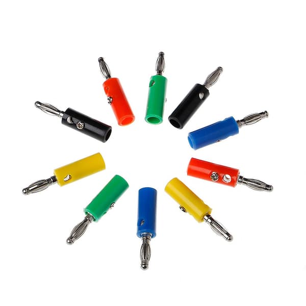 10 st 5 Färger Tråd O Högtalarkabel Banankontaktkontakter 4mm