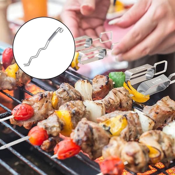 BBQ Grillristløfter Smal Gitter Grillløfter Rustfrit Stål Grilltilbehør til Camping