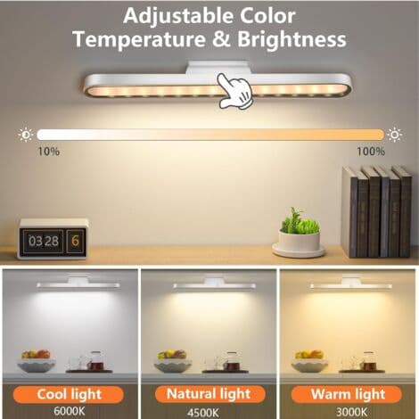 Wireless LED Kitchen Strip Light, USB Rechargeable, Magnetic, Adjustable Brightness Desk Lamp (FMY)