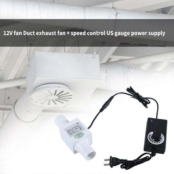 Kanalventilator med variabel hastighedskontrol 12V Ventilationsventilator Rørventilator til luftvarme Køleforstærker-Perfet 50mm 50mm 50mm 50mm