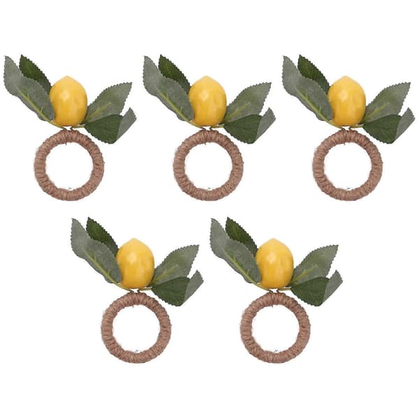 Citron Servietringe Sæt, Citronranke Servietringe, til Hjem, Højtidspynt