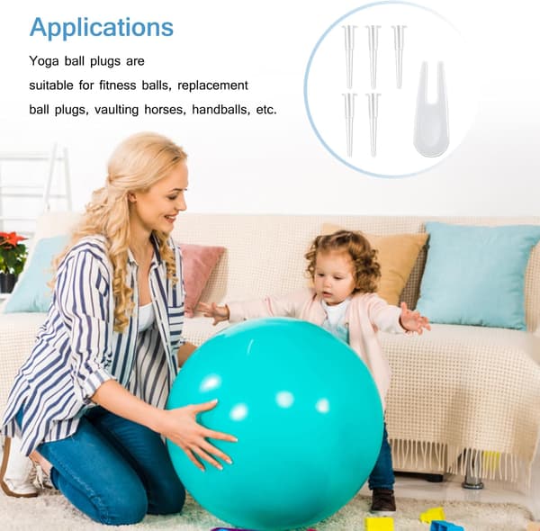 5-delt erstatningssett for yogaball-plugger, inkludert yogaball-plugg og pluggfjerner
