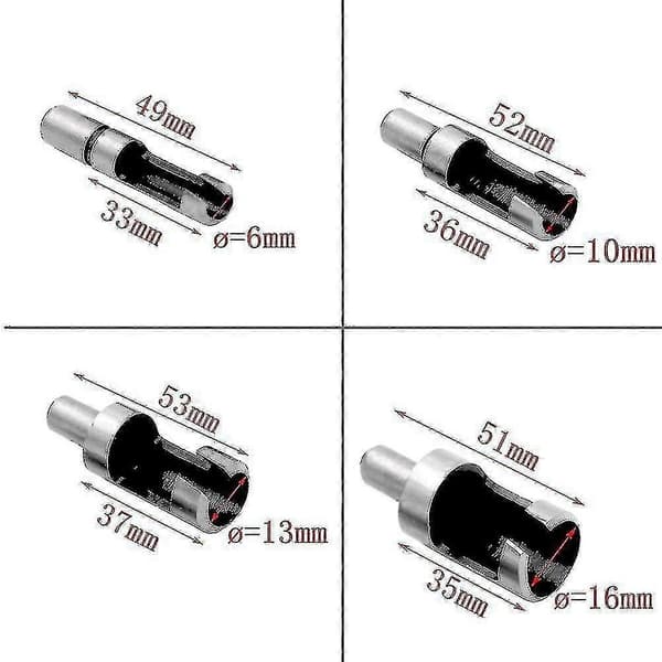 8 endefresere træskæreværktøj træpropbor træpropfræserbor 6mm/10mm