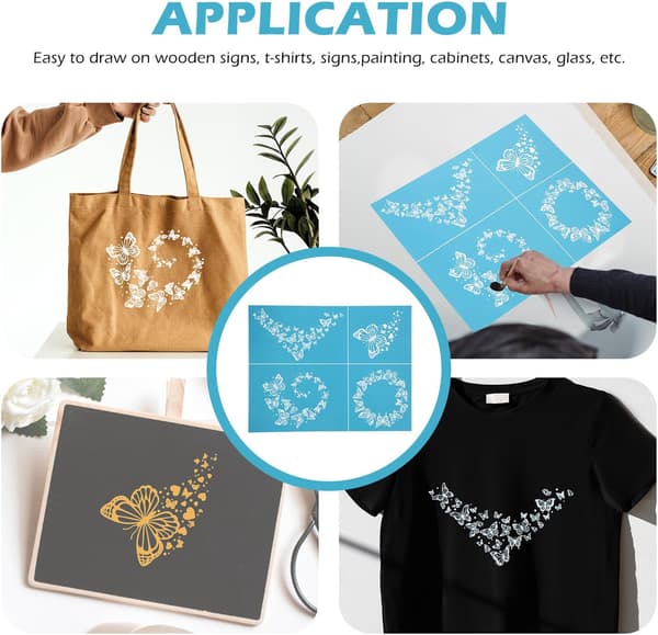 Reusable DIY Mesh Screen Stencil Silkscreen Printing Transfer Template Washable Self-Adhesive Printing Mesh