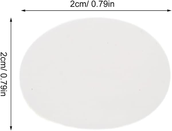 40 Sheets White Double-Sided Self-Adhesive Candle Wick Stickers 0.8\" Round Dots