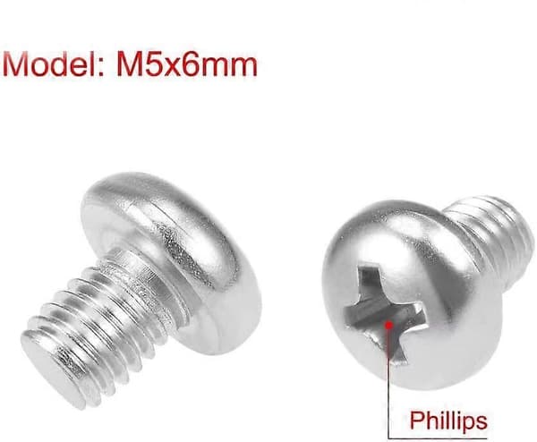 M5x14mm Maskinskrue Phillips Hode Skruer Festebolter 50stk [DB]