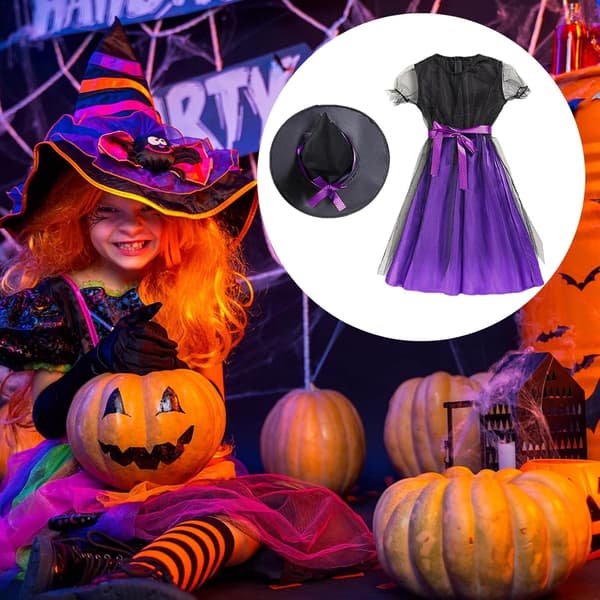 Hekse-Halloweenkostumer til piger