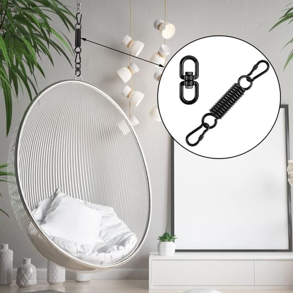 Hammock Stand and Spring Suspension, Steel Spring Carabiner, Spring Hanging Kit Spring Hook, Suitable for Hammock, Yoga