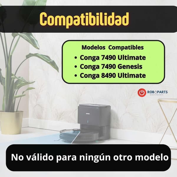 Roboparts Reservedele kompatible med Cecotec Conga 7490 ultimate / 8490 ultimate robotstøvsuger
