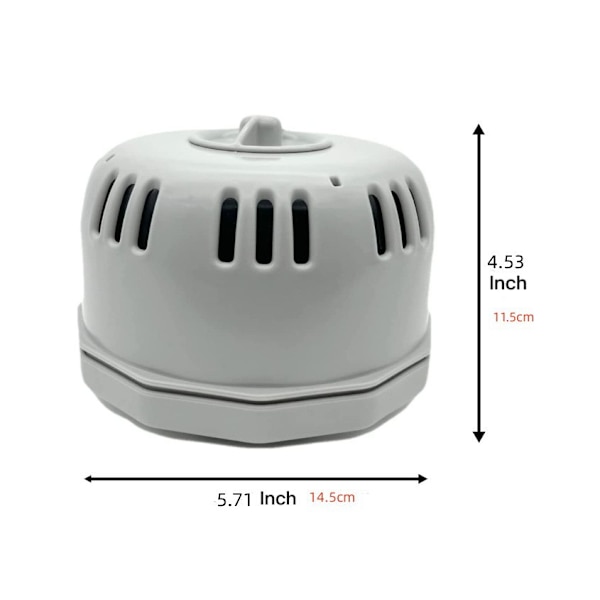 Erstatningsfilterpatronholder, Lysegrå, PVC-materiale, 14,5*11,5cm
